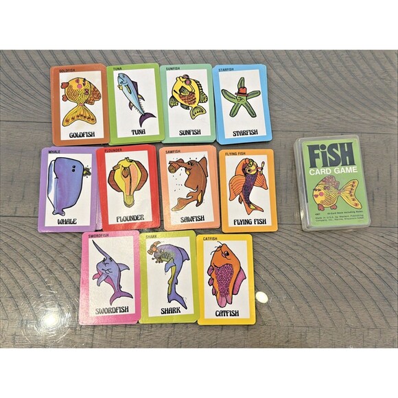 VINTAGE Go Fish Card Game 80s 70s Game Toys COMPLETE whitman western RARE - Picture 3 of 3